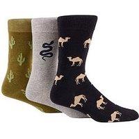 Wild Feet 3 Pack Novelty Cactus Crew Socks - Multi