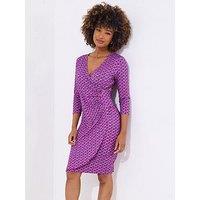 Joe Browns Gia Geo Print Jersey Dress - Pink