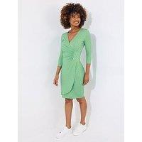 Joe Browns Gemma Geo Print Jersey Dress - Green