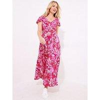 Joe Browns Celina Floral Maxi Dress - Pink