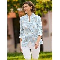 Joe Browns Joyful Check Blazer - Blue