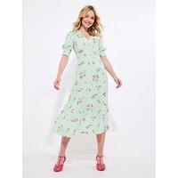 Joe Browns Delilah Ditsy Print Midi Dress - Green