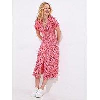 Joe Browns Roses Are Red Floral Printed Midi Dress - Red