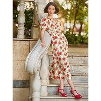 Joe Browns Rebecca Roses Vintage Printed Midi Dress - Red