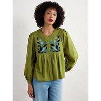 Seasalt Cornwall Embroidered Shirt - Green