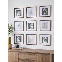 Very Home Set Of 9 Brown Square Gallery Photo Frames 12X12Inch