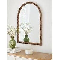 Very Home Arched Bobbin Wood Mirror 61X91Cm
