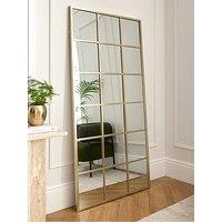 Very Home Gold Window Pane Mirror 90X180Cm