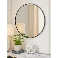 Very Home Round Black Mirror 71Cm