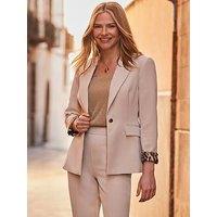 Sosandar Ivory Contrast Trim Knitted Waistcoat With Pocket Detail