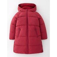 V By Very Girls Shorter Length Padded Heavy Weight Coat - Merlot