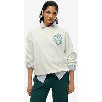 Superdry Outdoor Loose Crew Sweatshirt - Cream