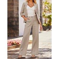 Sosandar 100% Linen Wide Leg