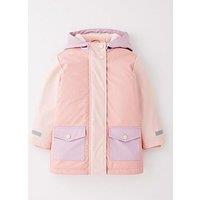 Mini V By Very Girls Fleece Lined Shower Resistant Raincoat - Multi
