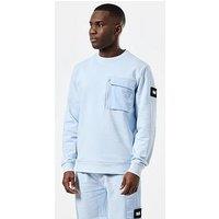 Weekend Offender Neve Overlay Pocket Sweatshirt - Blue