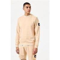 Weekend Offender F Bomb Classic Nylon Overlay Sweatshirt - Butter
