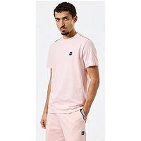 Weekend Offender Manuel Classic Check Trim T-Shirt - Salmon