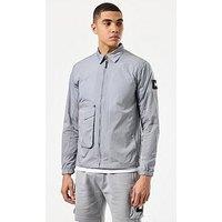 Weekend Offender Vinnie Classic Nylon Overshirt - Grey