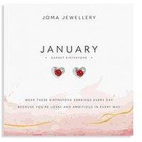 Joma Jewellery Birthstone A Little Earrings In Silver Plating