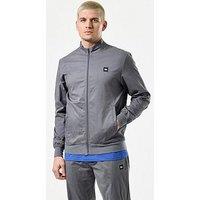 Weekend Offender Hemsley Track Top Basic Cotton Bomber - Grey