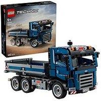 Lego Technic Tipping Dump Truck Toy, Blue Construction Vehicle Set 42203