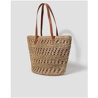 Monsoon Amber Crochet Tote Bag - Neutral