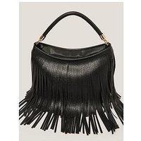 Monsoon Sula Fringe Hobo - Black