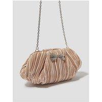 Monsoon Pen Pleated Bow Clutch - Pink