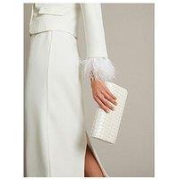 Monsoon Becky Woven Bridal Bag - Ivory