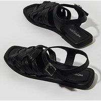Monsoon Pip Open Toe Woven Sandal - Black