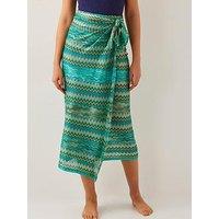 Monsoon Nia Zigzag Sarong - Green