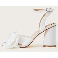 Monsoon Block Heel Bow Heeled Sandals - Cream