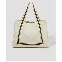 Monsoon Nia Stripe Strap Tote - Ivory
