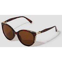 Monsoon Tort Cateye Sunglasses - Brown