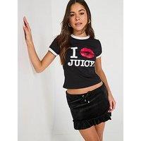 Juicy Couture Kiss Graphic Logo Baby T-Shirt - Black