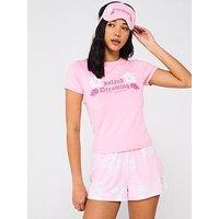 Juicy Couture Island Dreaming Pyjama Top & Short Set - Pink