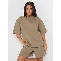 Pixiegirl Short Sleeve Sweat Top & Shorts Set - Brown