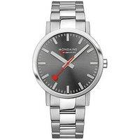 Mondaine Mens 40Mm Classic Stainless Steel Strap Watch