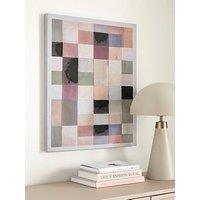 Very Home Green Square Printed Canvas With Hand Paint 50X60Cm - Fsc Certified