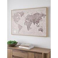 The Very Collection Printed World Map Canvas With Gold Foil 80X120Cm - Fsc Certified