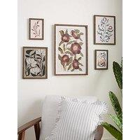 Very Home Set Of 5 Abstract Printed Canvas With Hand Paint - Fsc Certified