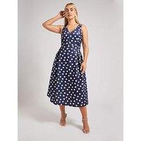 Yours Curve V-Neck Pleated Dress