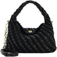 Dune London Dinkydeliberate Mini Woven Shoulder Bag - Black