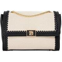 Dune London Diligently Chain Handle Canvas Shoulder Bag - Black