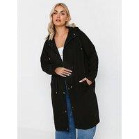 Yours Curve Longline Cotton Parka