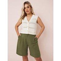 Yours Curve Linen Bermuda Short