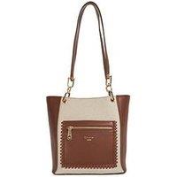 Dune London Duckie Long Handle Logo Tote - Tan