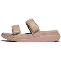 Fitflop F-Mode Go Adjustable Flatform Two-Bar Slides - Classic Beige