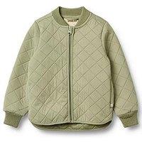 Wheat Unisex Kids Sibling Quilted Jacket - Green