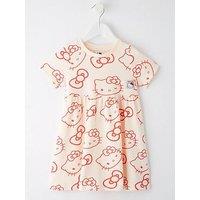 Hello Kitty All Over Print Short Sleeve Skater Dress - Red